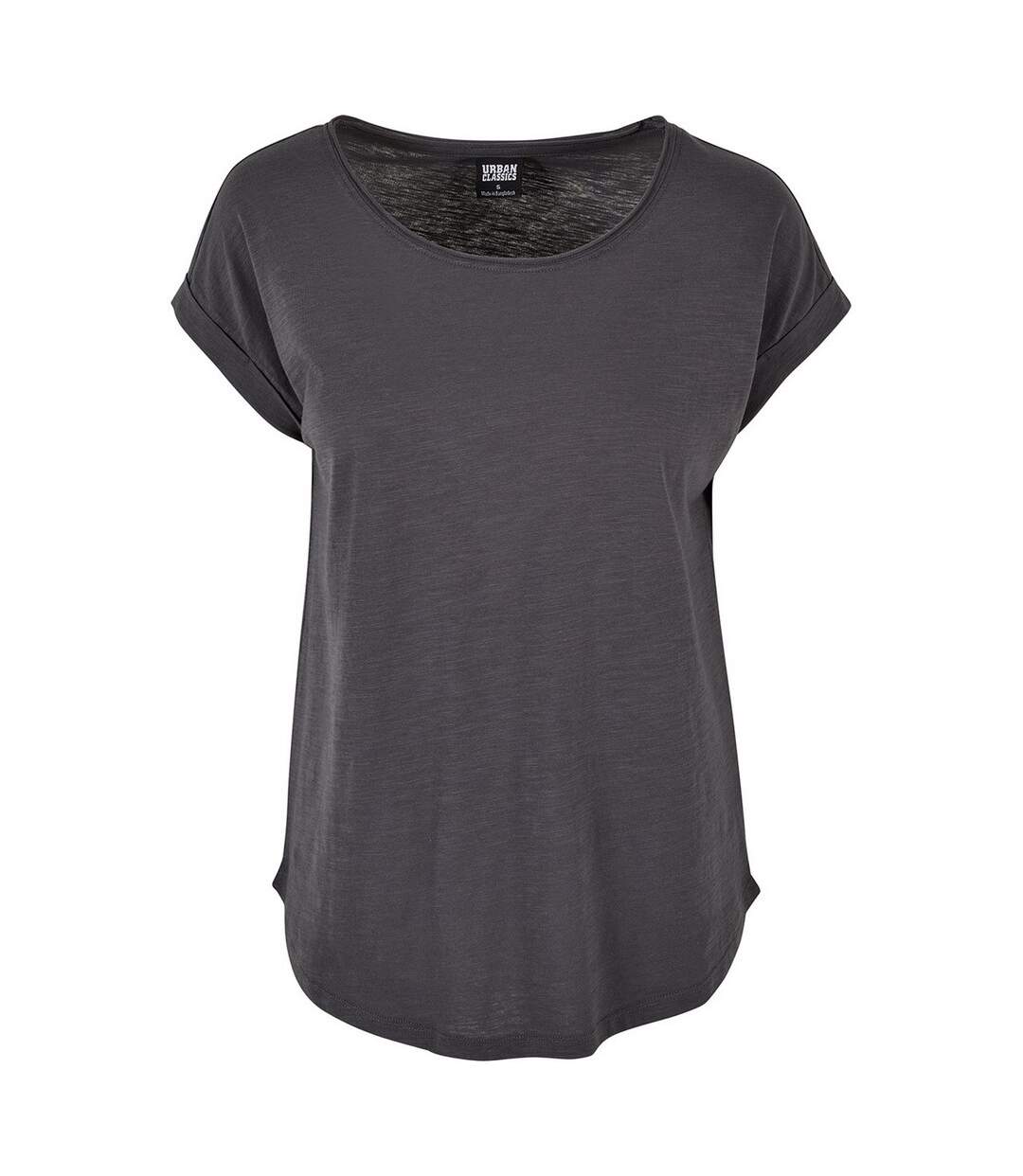 T-shirt Femme Gris Foncé Build Your Brand-1