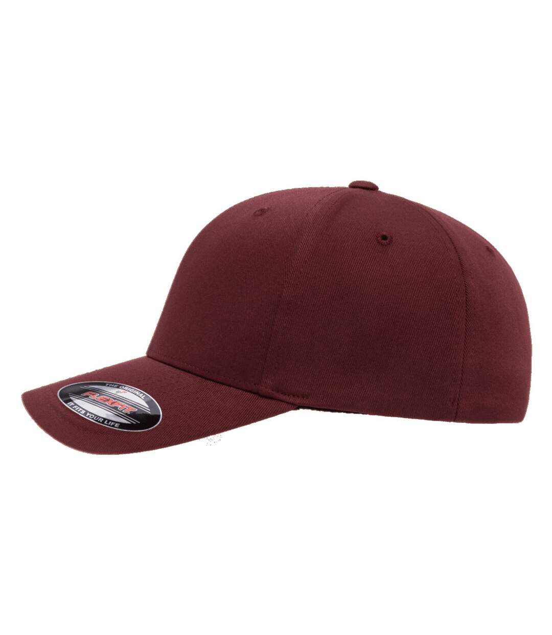 Lot de 2  casquettes de baseball homme bordeaux Yupoong