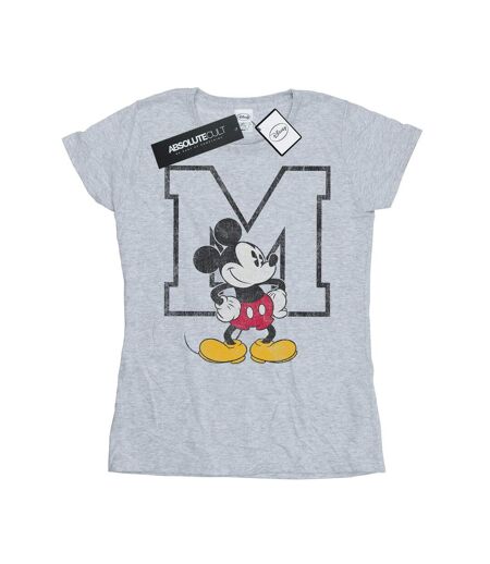 Disney Femme/Les femmes Mickey Mouse Classic M T-Shirt en coton (Gris sportif) - UTBI31006