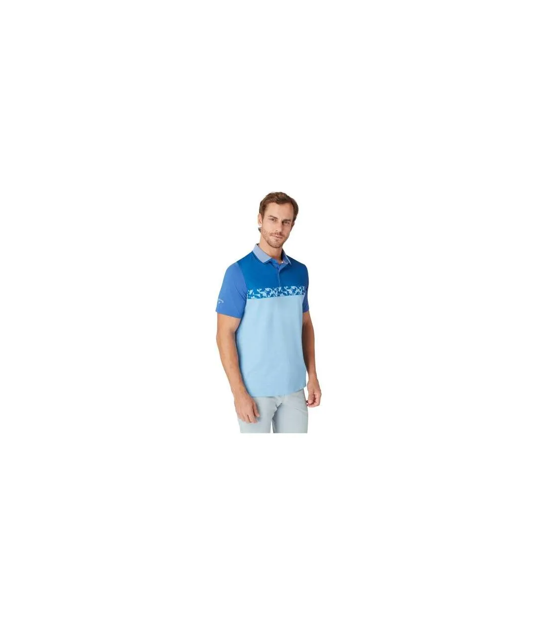 Mens Emea Regular Short-sleeved Polo Shirt Galaxy Blue Callaway-1