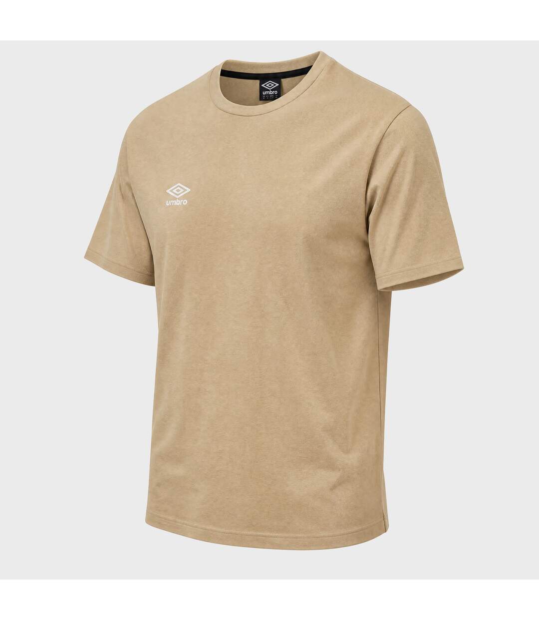 T-shirt homme uni col rond regular en coton avec logo brodé 618290 Umbro-2