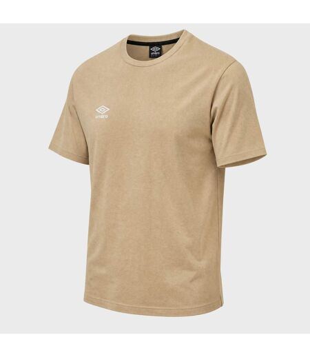 T-shirt homme uni col rond regular en coton avec logo brodé 618290 Umbro