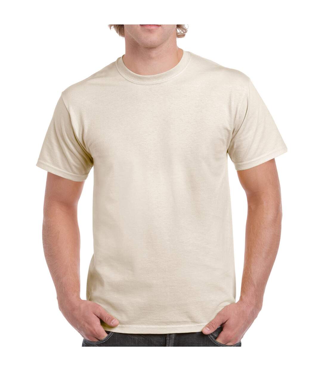 T-shirt Adulte Beige Pâle Gildan-1