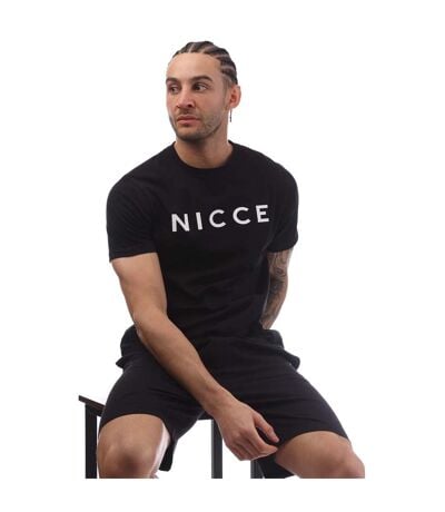 Ensemble T-shirt Et Short Détente Style Logo Homme Noir Nicce
