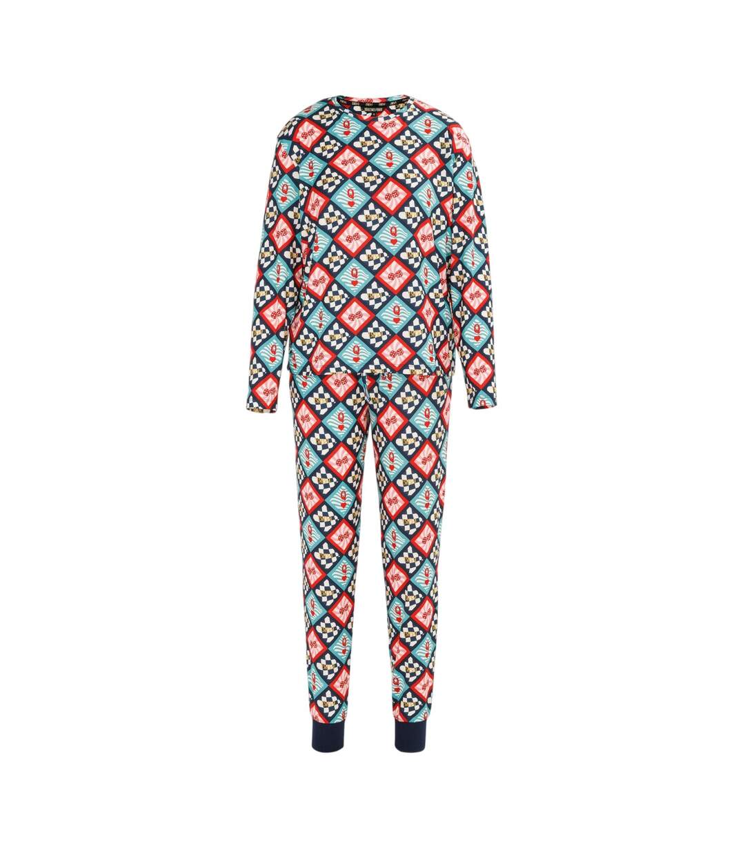 Womens/ladies Multi Pattern Pyjama Set Multicoloured Biba-2
