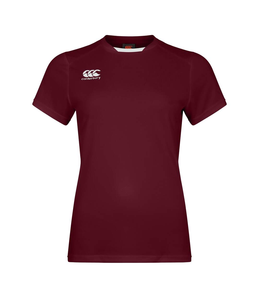 Womens/ladies Club Dry T-shirt Maroon Canterbury-1