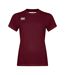 Womens/ladies Club Dry T-shirt Maroon Canterbury-1