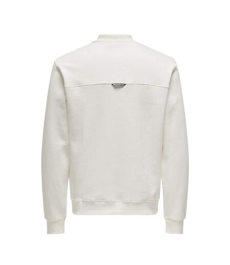 Sweat 1/2 blanc homme only & sons abbott - l
