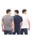 Pack Of 3  Mens Melstone T-shirt  White Navy Grey Nicce-2
