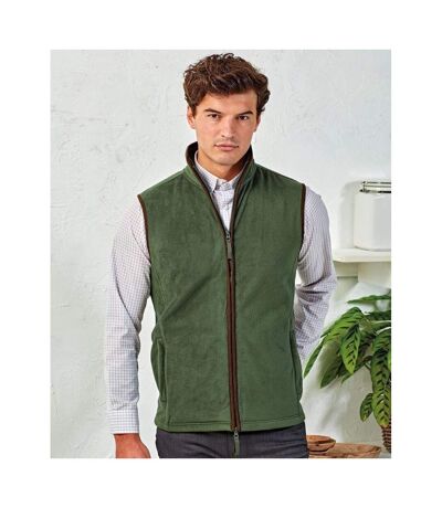 Veste Sans Manches Artisan Homme Vert Kaki Foncé Marron Premier