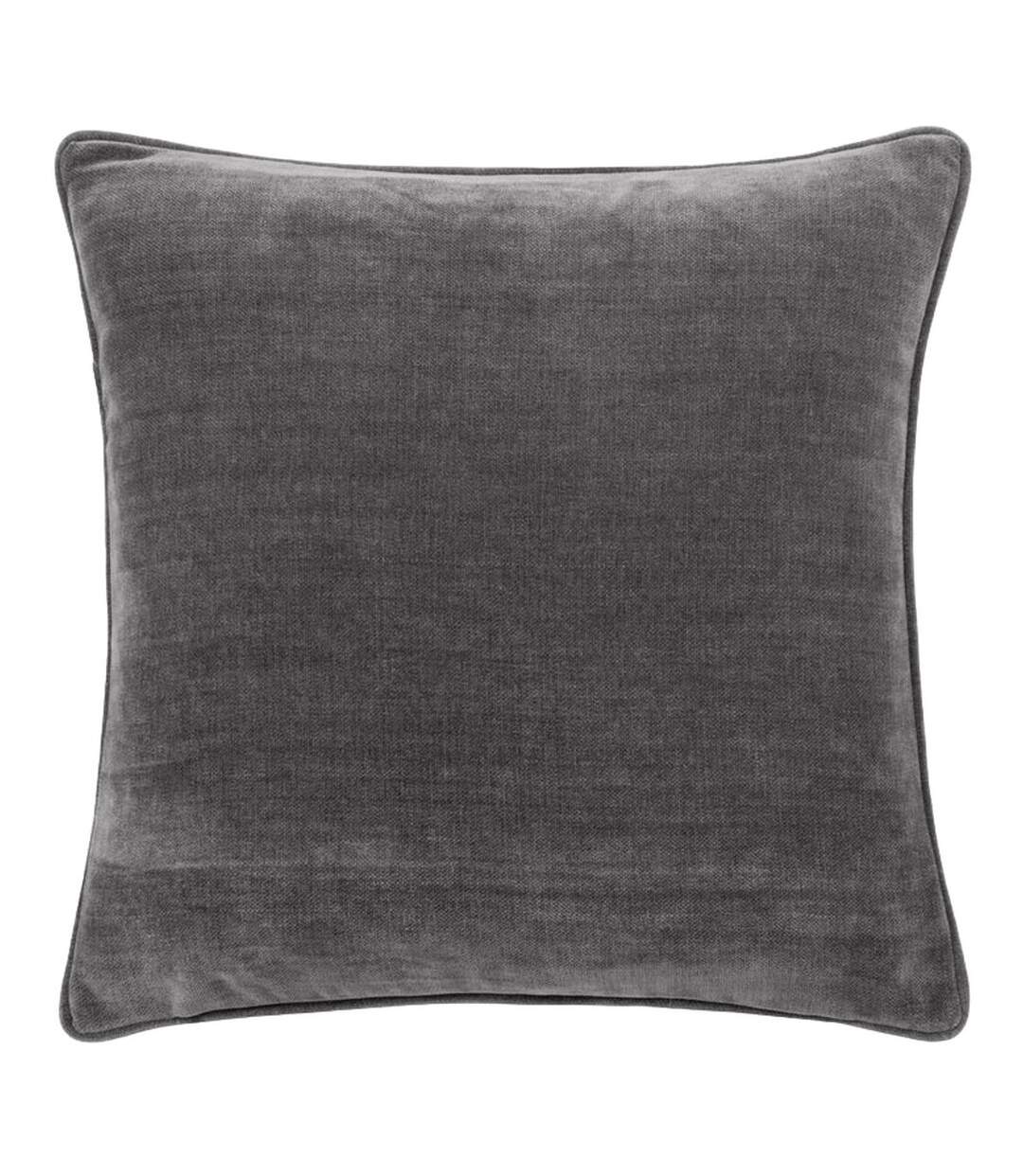 Heavy chenille reversible cushion cover 50cm x 50cm charcoal Yard