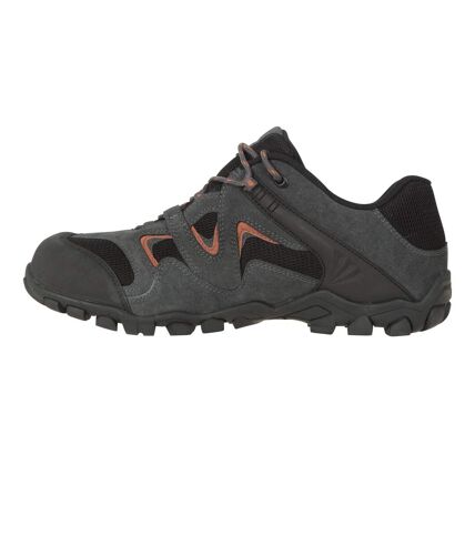 Mens curlews waterproof suede walking shoes dark grey Mountain Warehouse