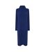 Womens/ladies Knitted Turtle Neck Sweater Dress Blue Pieces-1
