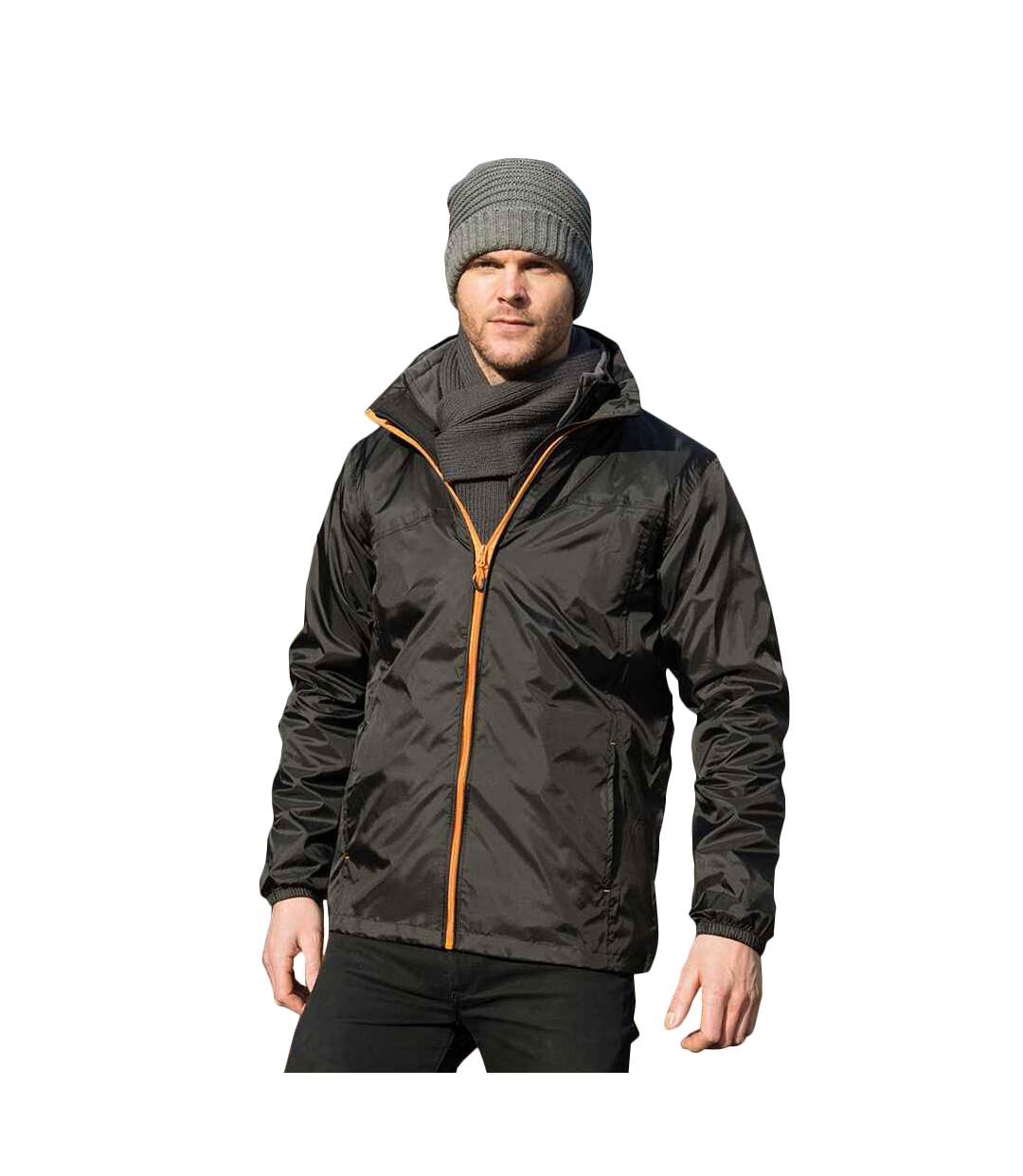 Result Unisex HDi Quest Hydradri Lightweight Waterproof Jacket (Black / Orange) - UTRW3702-2