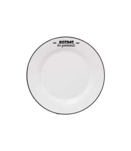 Lot de 6 Assiettes Plates Bistrot 26cm Blanc