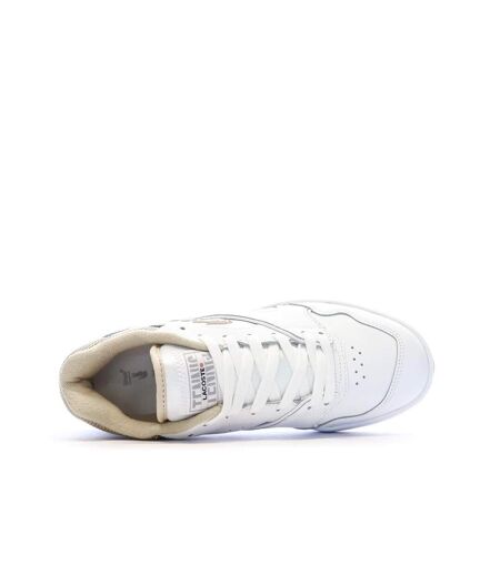 Baskets blanc/camel femme lacoste lineshot
