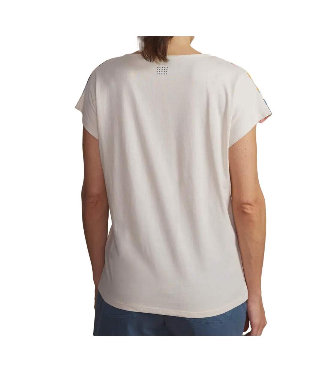 T-Shirt blanc femme tbs navy-2