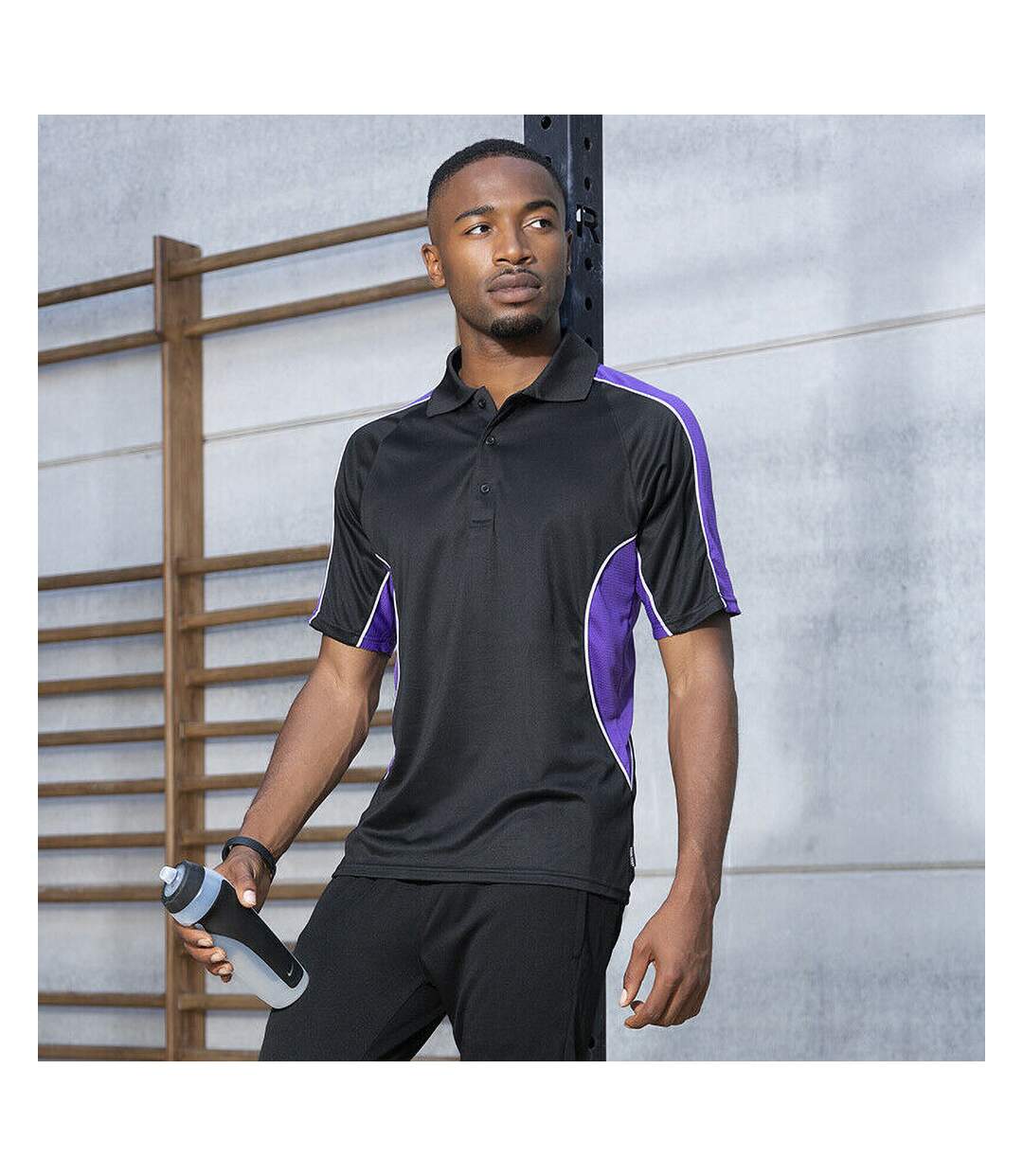 Gamegear® Cooltex Active Mens Short Sleeve Polo Shirt (Black/Orange) - UTBC420