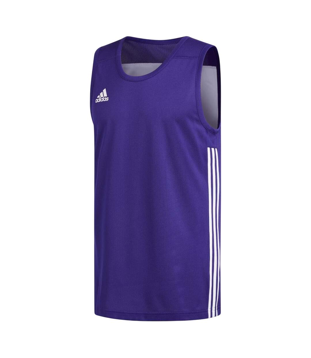 Maillot De Basket Sans Manches Speed Homme Violet Blanc Adidas-2