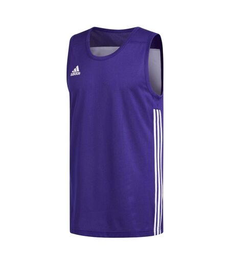Maillot De Basket Sans Manches Speed Homme Violet Blanc Adidas