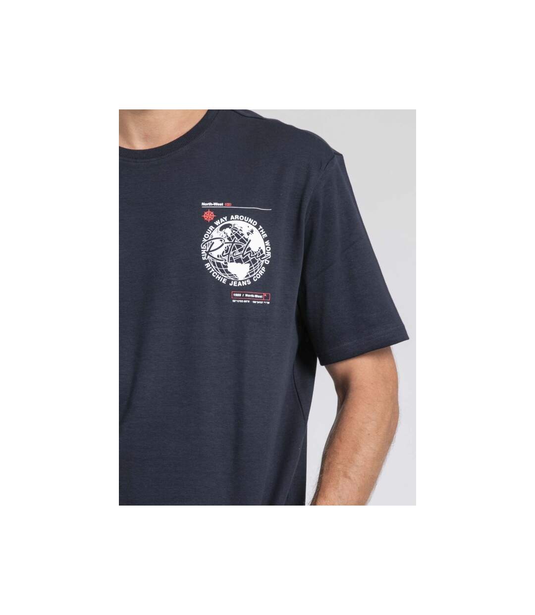 T-shirt col rond oversize pur coton JOHART-3