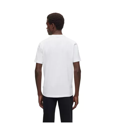 T-shirt Tiburt Homme Blanc Boss