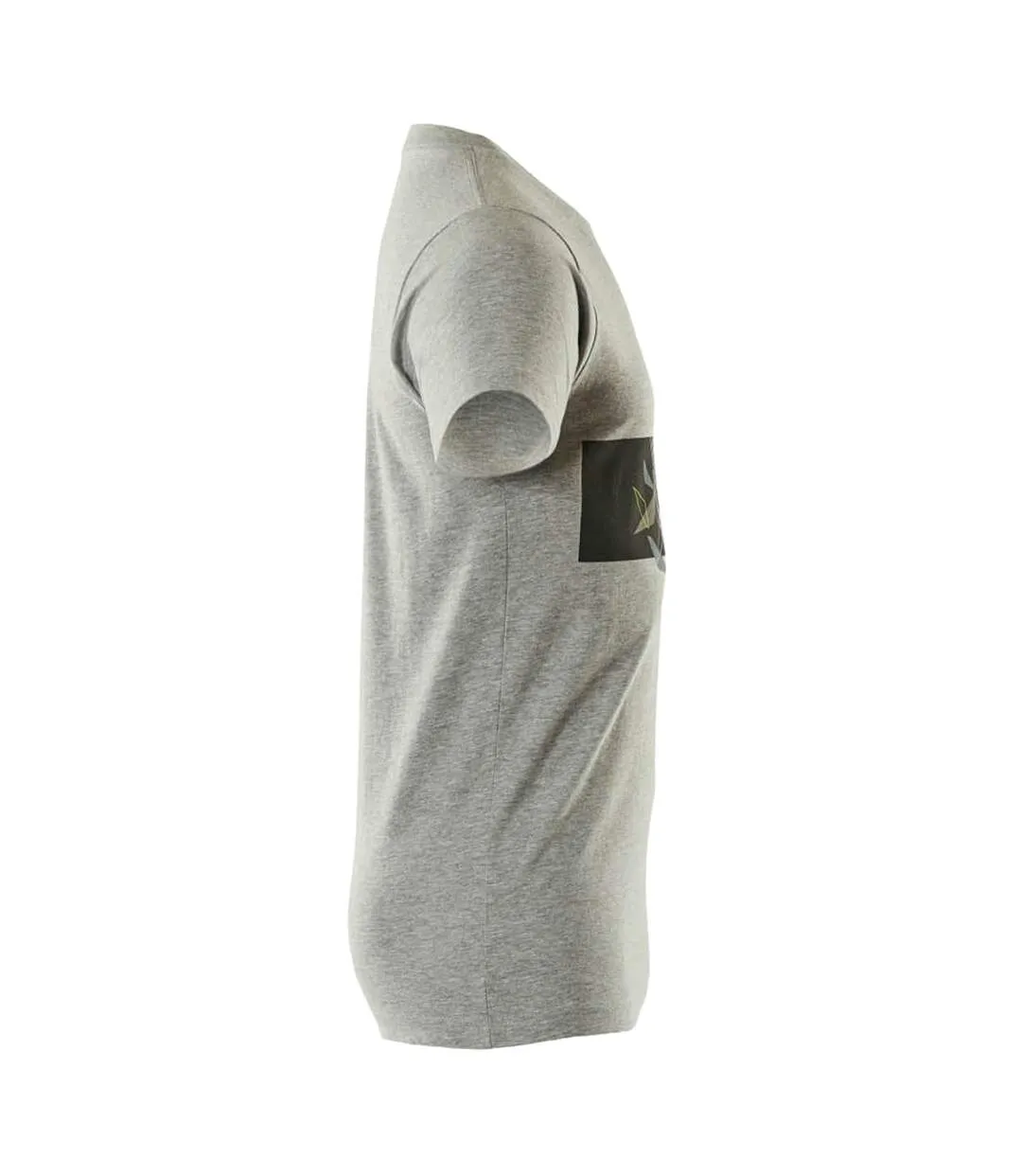 Mens Accelerate Safe Round Neck T-shirt Grey Hi Vis Yellow Mascot-4