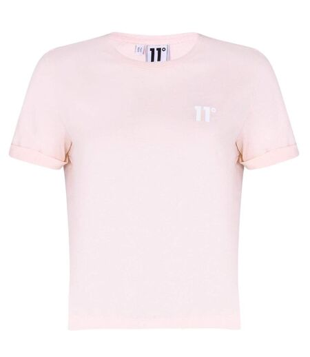 T-shirt Court Motif/style Logo Femme Rose Pâle 11 Degrees
