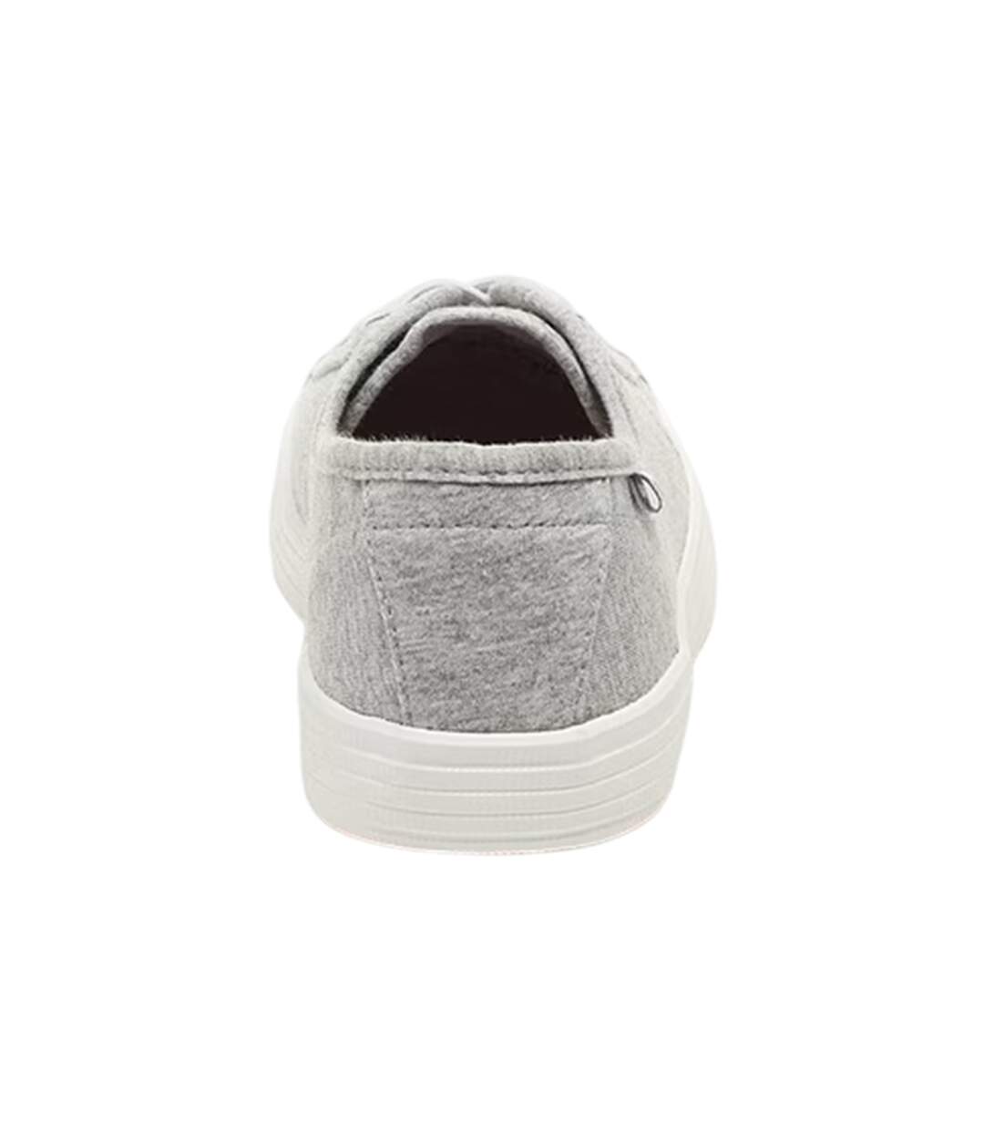 Womens/ladies Chow Chow Flat Trainers Light Grey Rocket Dog-2