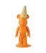 Statuette Déco Ours Cornet Glace 39cm Orange-1