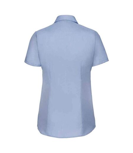 Chemisier Manches Courtes Femme Bleu Clair Russell Collection