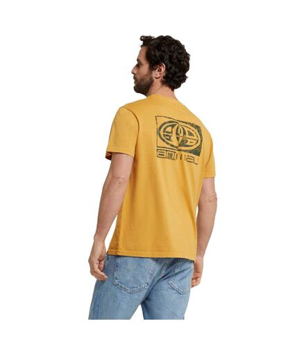 Animal Mens Jacob Back Print Natural Logo T-Shirt (Yellow)