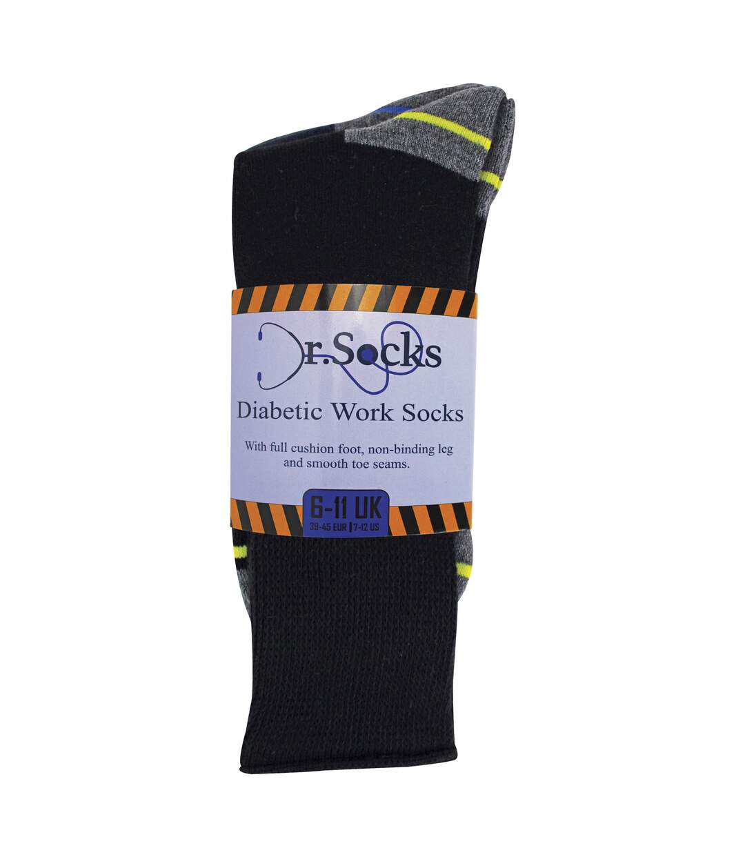 Multipack Mens Diabetic Work Socks | Non Elastic Breathable Diabetic Socks-2