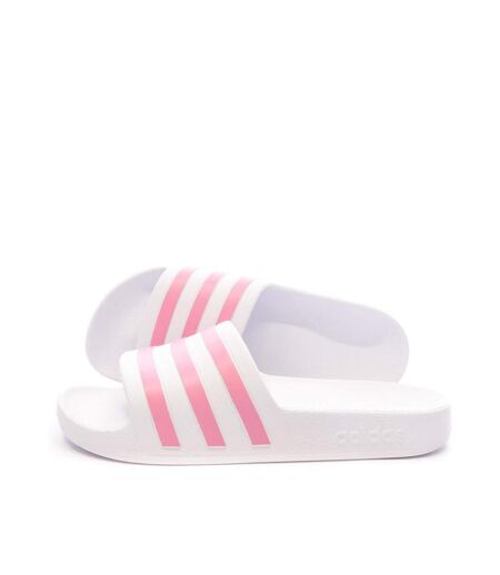 Claquettes blanche/rose mixte adidas adilette aqua - 42
