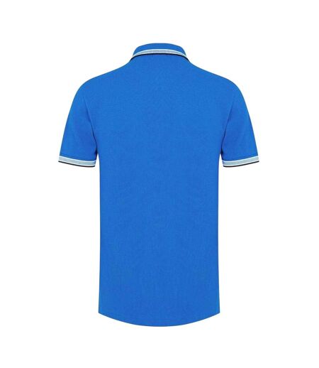 Mens Paddy Contrast Tipped Polo Shirt Blue Boss