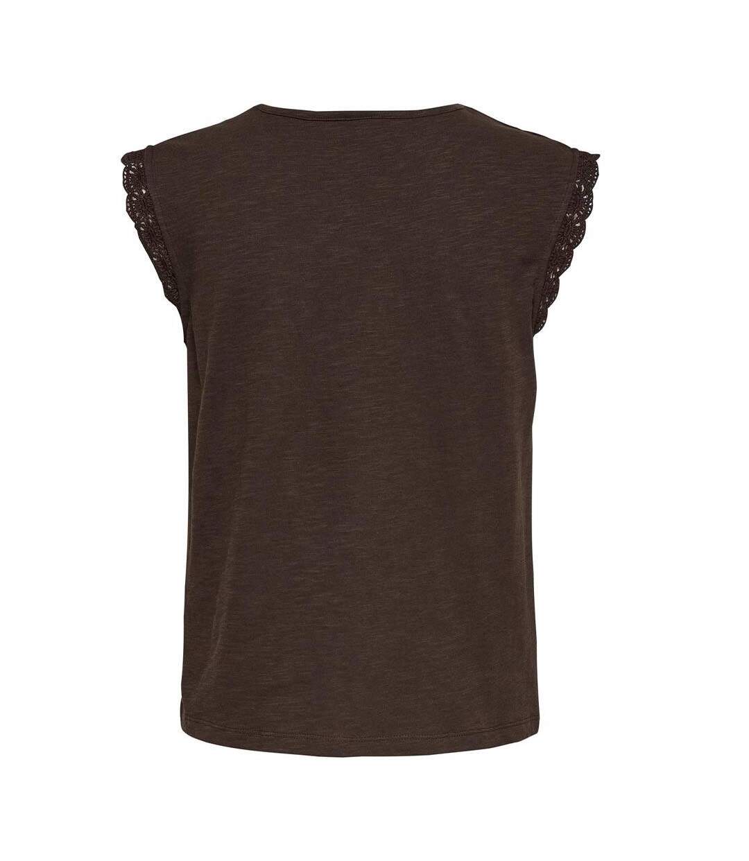 T-Shirt marron femme jdy salva-3