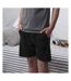 Comfy Co Mens Elasticated Lounge Shorts (Black)