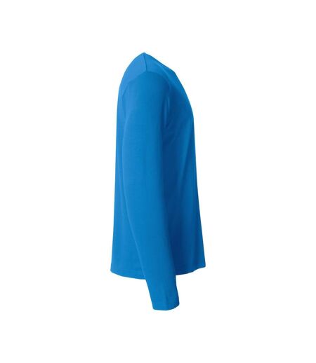 Mens Basic Long-sleeved T-shirt Royal Blue Clique