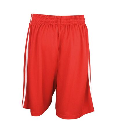 Spiro Mens Quick Dry Basketball Shorts (Red/White) - UTRW4779