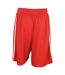 Short de basketball hommes rouge/blanc Spiro-1