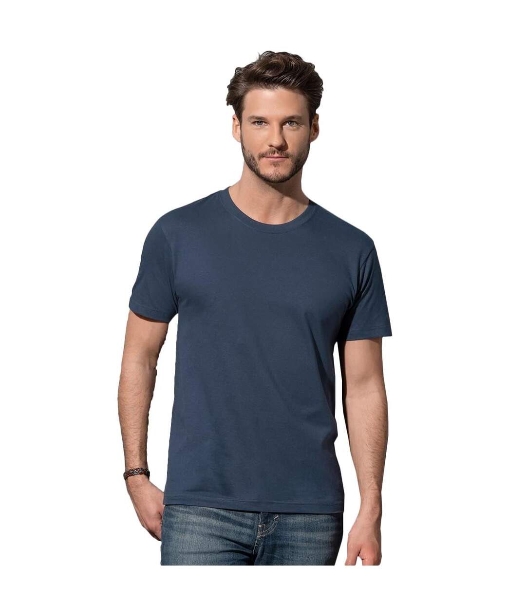 T-shirt Confortable Homme Bleu Marine Stedman-1