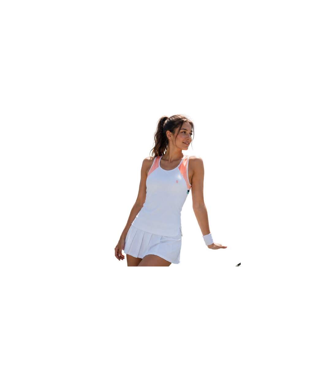 Womens/ladies Scoop Neck Regular Tank Top White Desert K-Swiss-1