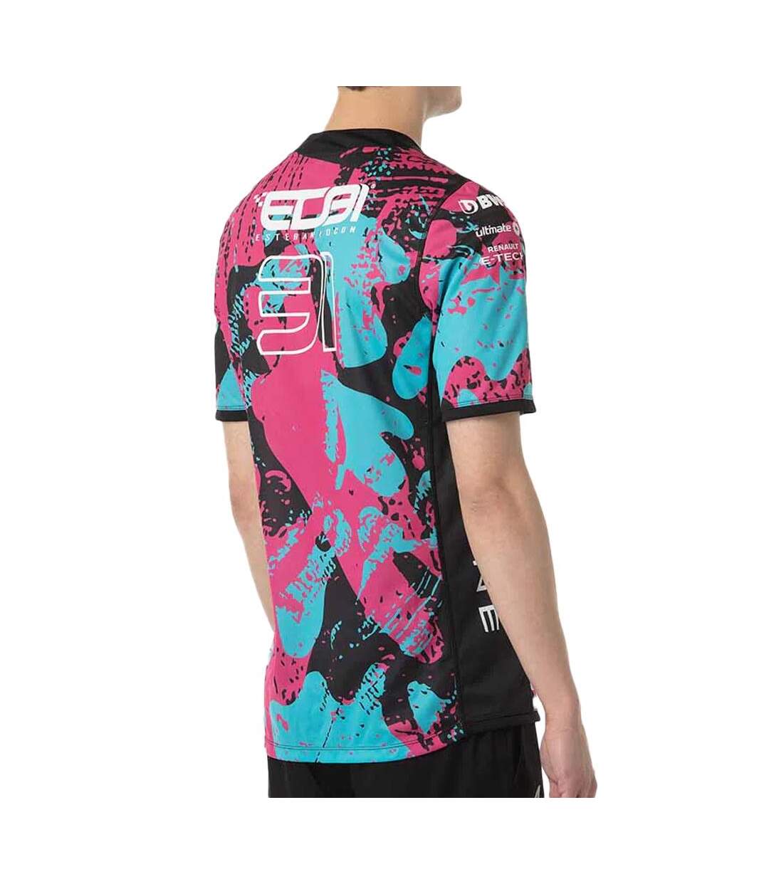 T-shirt noir/rose/turquoise homme kappa kombat 2024 - 3xl-2