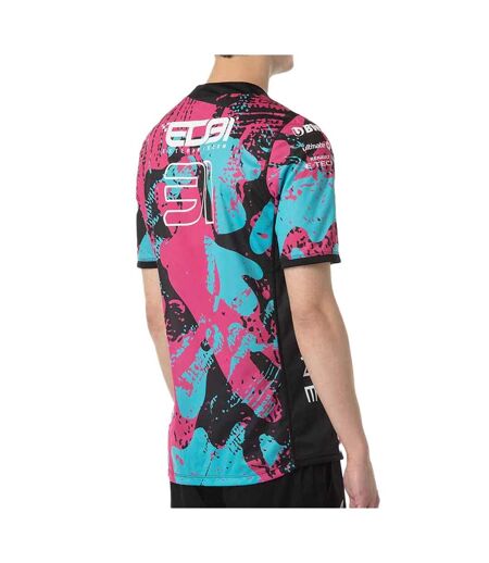 T-shirt noir/rose/turquoise homme kappa kombat 2024 - 3xl