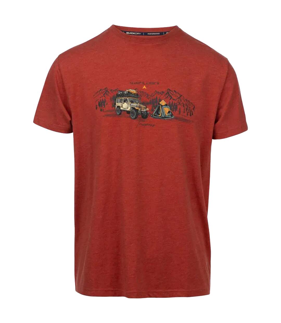 T-shirt horton homme rouge rouille Trespass-1