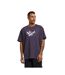Mens Vive La Liberte Oversized T-shirt Nuit Pourpre Mister Tee-1