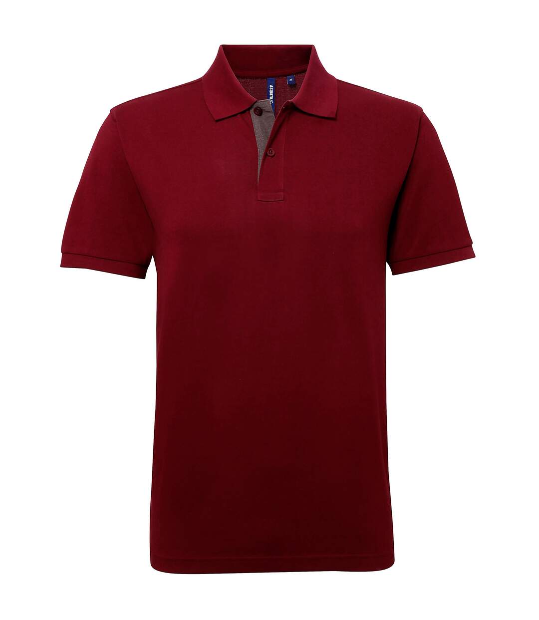Asquith & Fox Mens Classic Fit Contrast Polo Shirt (Burgundy/ Charcoal)