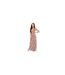 Womens/ladies Floral V Neck Maxi Dress Blue Red Wednesday-1