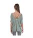 Womens/ladies Studio Oversized Yoga T-shirt Green Adidas-2