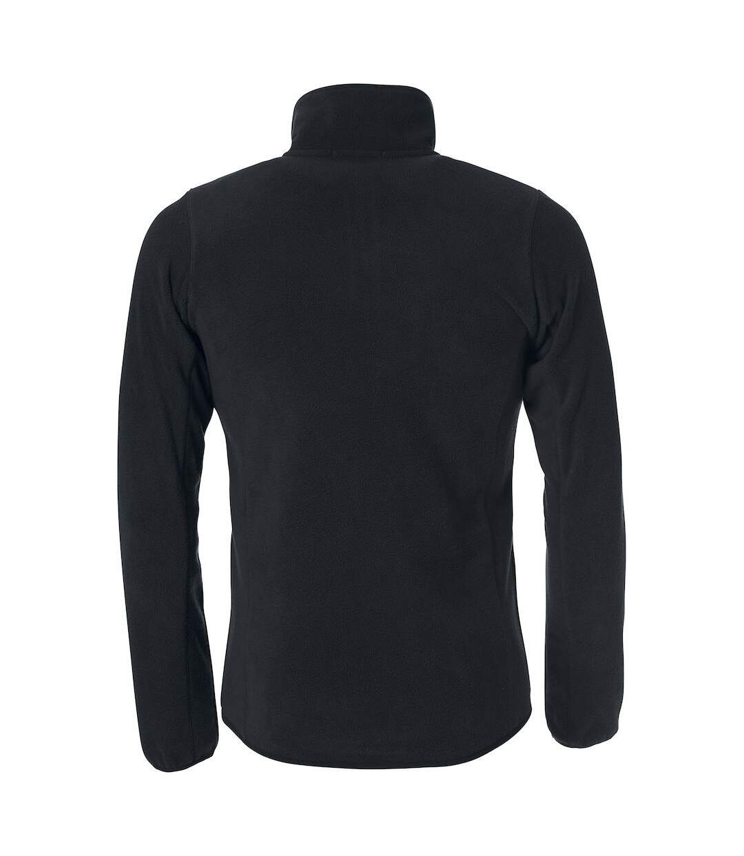 Womens/ladies Basic Polar Fleece Jacket Black Clique-2